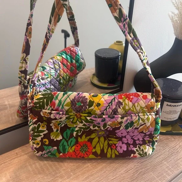 Vera Bradley Floral Quilted Shoulder Bag in Brown, Green, Red, Purple - Picture 2 of 3